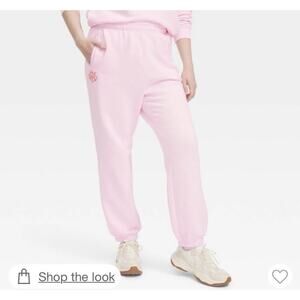 Roller Rabbit x Target Jogger Sweatpants Soft Pink XL New 100% Cotton